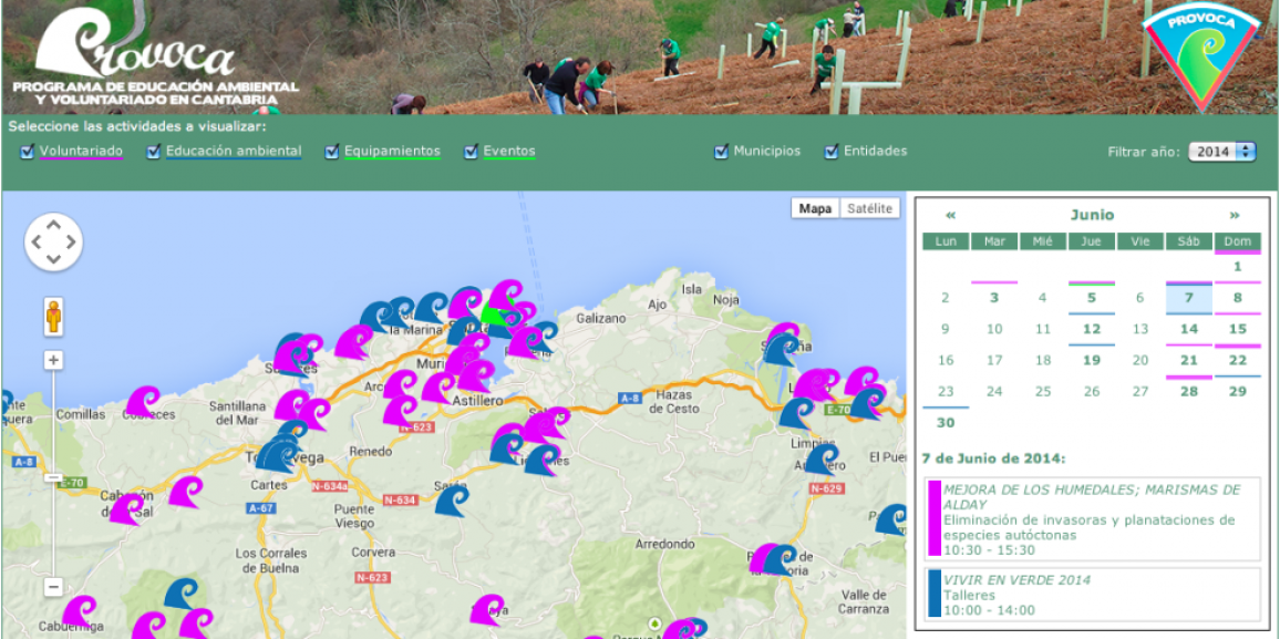 Actividades de educación ambiental y voluntariado